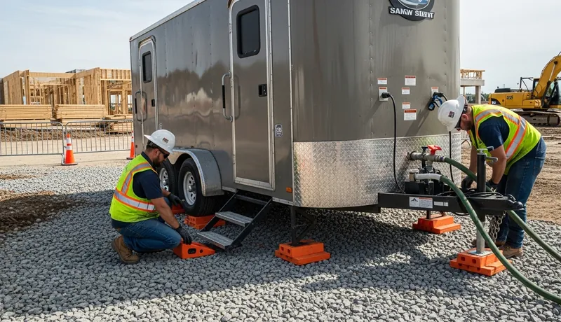 Restroom Trailer Setup Atlanta GA